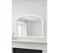 Yearn Mirrors Overmantle Arched Contemporary Mirror White 112(w)x77cm(h) Yearn Mirrors White
