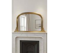 Yearn Mirrors Overmantle Gold Classic Mirror 122(W) X 77Cm(H) In Metallic Gold Metallic Gold