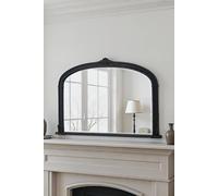 Yearn Mirrors Overmantle Mirror Arched 127(W) X 89Cm(H) Victorian Mirror In Black Black
