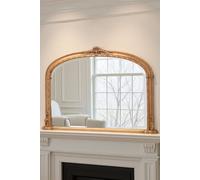 Yearn Mirrors Overmantle Mirror Arched 127(W) X 89Cm(H) Victorian Mirror In Gold Gold One Size