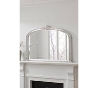 Yearn Mirrors Overmantle Mirror Arched 127(W) X 89Cm(H) Victorian Mirror In Silver Silver