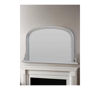 Classic Overmantle mirror Silver 122(w) x 77cm(h) Yearn Mirrors Metallic Silver One Size