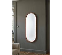 Yearn Mirrors Quebec Walnut Full Length Oval Mirror Walnut One Size