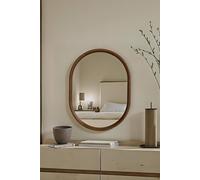 Yearn Mirrors Quebec Walnut Oval Wall Mirror Walnut One Size