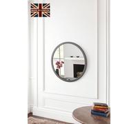 Yearn Mirrors Round Wall Mirror Grey 50Cm In Dark Grey Dark Grey One Size