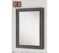 Yearn Mirrors Rustic Grey Wood Effect Scooped Framed Mirror 129.5x106.5cm in Pale Green | Size: 129.5x106.5 cm Yearn Mirrors Pale Green 129.5x106.5 cm