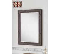 Yearn Mirrors Rustic Grey Wood Effect Scooped Framed Mirror 129.5x76cm in Pale Green | Size: 129.5x76 cm Yearn Mirrors Pale Green 129.5x76 cm