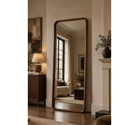 Yearn Mirrors Sherwood Curved Walnut Full Length Mirror Walnut
