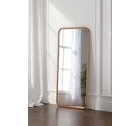 Yearn Mirrors Sherwood Oak Framed Curved Wall Mirror In Natural Natural