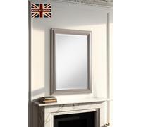 Yearn Mirrors Silvery Champagne Rectangular Mirror 128.5x105.5cm in Silver | Size: 128.5x105.5 cm Yearn Mirrors Silver 128.5x105.5 cm