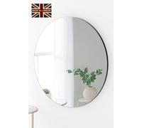 Yearn Mirrors Yearn Minimal Round Mirror Black 70cm Diameter, Black