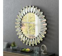 Yearn Mirrors Sunburst Round Mirror Bevelled in Black Yearn Mirrors Black