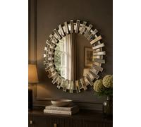 Yearn Mirrors Sunburst Round Mirror Bevelled In Clear Clear