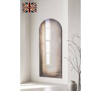 Yearn Mirrors Tribeca Arched Full Length Antiqued Mirror In Black Black