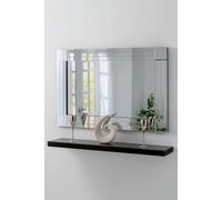 Yearn Mirrors Triple Edge Mirror Bevelled 90X60Cm In Black Black One Size
