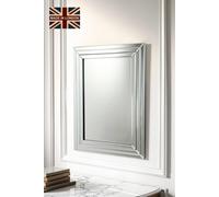 Yearn Mirrors Triple Stepped Bevelled Wall Mirror 119X89Cm In Black Black One Size