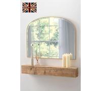 Yearn Mirrors Yearn Arched Mantle Mirror Gold 92Cm(W) X 71Cm(H) Gold