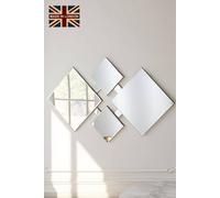 Yearn Mirrors Yearn Art Deco Bevelled Mirror 122X74Cm In Black Black