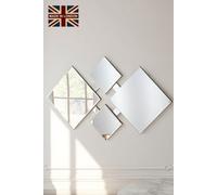 Yearn Mirrors Yearn art deco Bevelled mirror 122x74cm in Black | Size: 122x74 cm Yearn Mirrors Black 122x74 cm