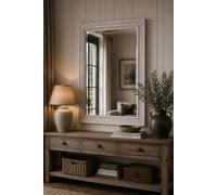 Yearn Mirrors Yearn Distressed White Framed Wall Mirror 75X60Cm White