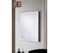 Yearn Mirrors Yearn Minimal Bevelled Mirror 86x58cm in Metallic Silver | Size: 86x58 cm Yearn Mirrors Metallic Silver 86x58 cm
