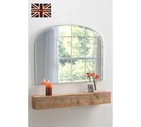 Yearn Mirrors Yearn Simplicity Mantle mirror Bevelled Silver 92(w) x 71cm(h) in Metallic Silver Yearn Mirrors Metallic Silver