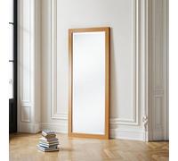 Yearn Oak Effect Full Length Slim Framed Bevelled Mirror