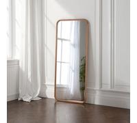 Yearn Oak Framed Curved Wall Mirror 180X80Cm