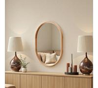 Yearn Quebec Solid Oak Oval Wall Mirror