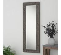 Yearn Rustic Grey Wood Effect Scooped Framed Mirror 130X46Cm