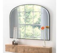 Yearn Simplicity Mantle Mirror Bevelled Black 92(W) X 71Cm(H)