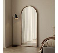 Yearn Solid Oak Full Length Arch Warm Wood Wall Mirror