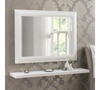 Yearn Textured White Framed Wall Mirror 102.5X74.5Cm