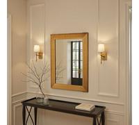 Yearn Wave Gold Framed Bevelled Wall Mirror