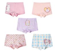 Yearning Life 5 Pack Multi-Colour Cute Pattern Girls Boxer Shorts (UK, Age 5-6 Years, Regular, Mixed Color 3)