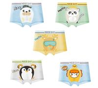 Yearning life Boys‘ Boxer Shorts, Comfortable and Breathable Boys’ Underwear, Multicoloured Cartoon Briefs for Children Age 3-14 Years (Pack of 5) (UK, Age, 3 Years, 4 Years, Mixed Colours1)