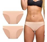 Yearntown 2 Pcs Tucking Hiding Bikini Panties for Transgender MTF Secure Compression Gaff Shaping Panties for Those Who Tuck, Nude, M
