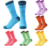 Yearntown 6 Pair Reader Socks for Book Lovers Gifts Cute Bookish Reading Themed Socks for Women Bookworm Librarian Gifts, Multicolor, One size
