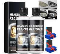 Yearoneis Automotive Headlight Lens Restorer, Car Headlight Lens Restoration Kit, Headlight Restoration Kit for Cars, Headlight Restoration Polishing Kits (2 Bottles)