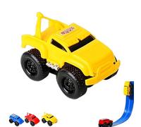 Yearpilrim Magnetic Wall Climbing Toy Car, Cars That Drive on Walls and Ceiling, Anti-Gravity Wall Climbing Magnetic Track Toy Car (Yellow)