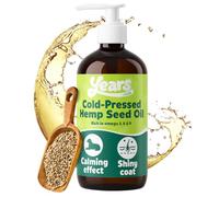 YEARS 100% Pure Cold Pressed Hemp Seed Oil for Dogs | 250ml | Anixety Relief & Calming Omega 3 Oil for Dogs Joint Supplement Great for Skin & Coat with Vitamin E