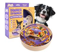 YEARS 3-in-1 Dinner Spinner Interactive Dog Food Puzzle Slow Feeder and Enrichment Bowl | Boost Mental Stimulation & Entices Fussy Eaters
