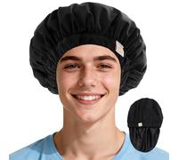 Years calm Satin Lined Shower Cap for Men Waterproof Reusable Camouflage | Adjustable Elastic Band for Long & Curly Hair, XL Bath & Spa Cap for Travel, Fashion Dual-Layer Design Hair Cap