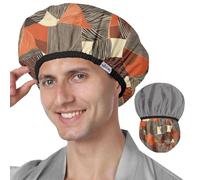 Years calm Shower Cap for Men, Waterproof Reusable Hair Cap with Dual-Layer Design, Reversible Double-Sided Use, Stretchable Elastic Band, Comfortable Fit for Shower, Gym, Hair Care & Travel