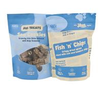 YEARS Fish N' Chips Dried Sprats for Dogs with Cod & Haddock Fish Skin Dog Treats 100% Natural Air Dried Grain Free & High in Protein - 200g