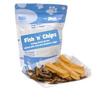 YEARS Fish N' Chips Dried Sprats for Dogs with MSC Crunchy Cod & Haddock Sticks Natural Dog Treats Air Dried & High in Protein - 100g