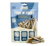 YEARS Fish N' Chips Natural Dog Treats MSC Certified Sprats with Crunchy Cod & Haddock Chips High in Protein & Rich in Omega 3 Low Fat Dog Air Dried (1, Single Pack)