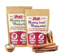 YEARS Healthy Teeth & Happy Gut 100% Natural Dog Treats 2-in-1 Dental Care & Digestion Support with Probiotic Yogurt, Natural Collagen and Soothing Superfoods (Gut & Joint Duo Pack)