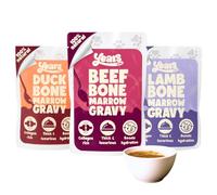 YEARS Probiotic Dog Gravy Variety Pack | Concentrated Bone Broth Food Topper | Beef, Duck & Lamb for Joints, Gut Health & Fussy Eaters - 3 x 100ml