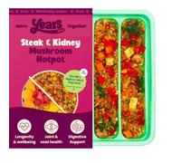 YEARS Vet Certified 100% Complete Nutritional Fresh Dog Food | Steak & Kidney Hotpot Bake Natural Grain Free Dog Food (4 x 1.15kg Trays)